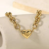 STAINLESS STEEL CHUNKY HEART6 BRACELET