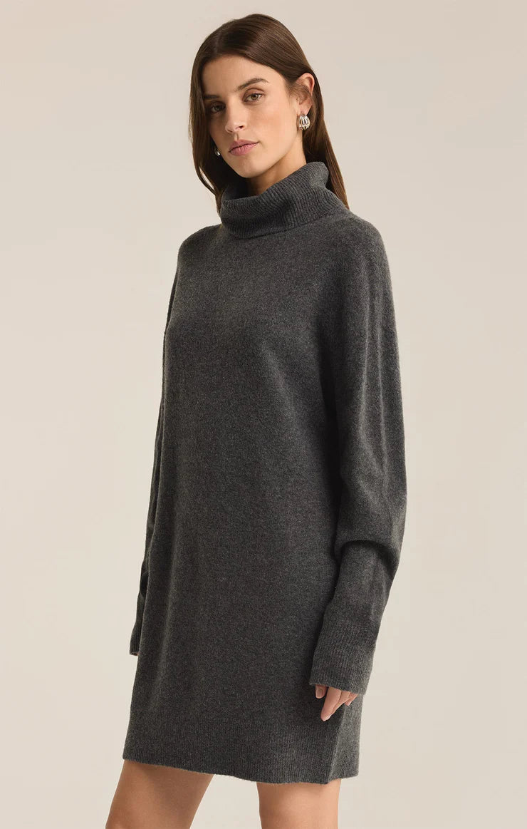 RICHIE SWEATER DRESS CHARCOAL