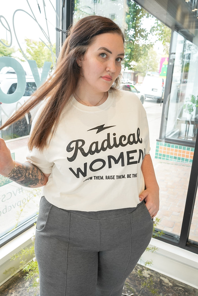 RADICAL WOMEN FEMINIST GRAPHIC TEE IVORY