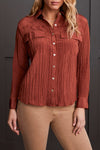 BLOUSE W/ COLLAR MAHOGANY