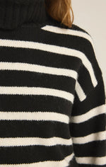 JOSEPHINE STRIPE SWEATER BLK