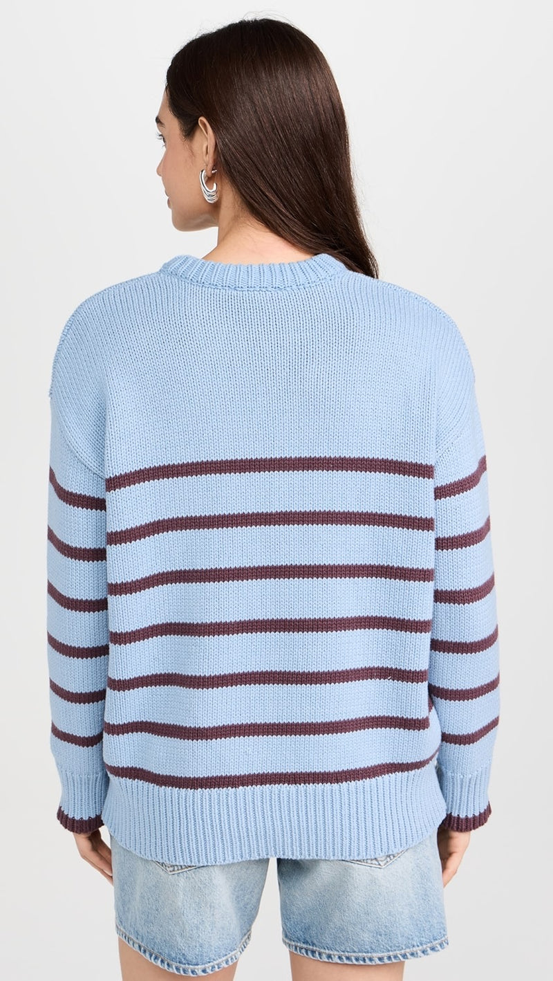 STRIPE SWEATER LIGHT DENIM