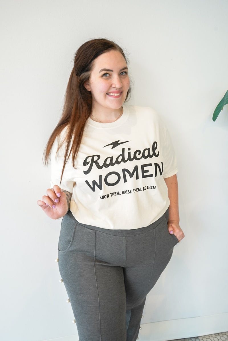 RADICAL WOMEN FEMINIST GRAPHIC TEE IVORY