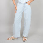 SAMMI 5 PKT BARREL PANT BLUE