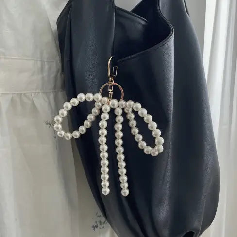 PEARL BOW BAG CHARM