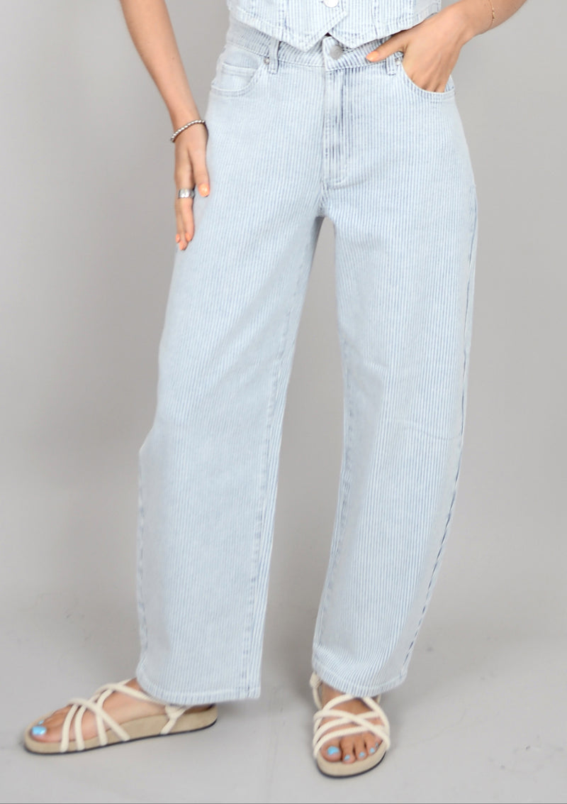 SAMMI 5 PKT BARREL PANT BLUE