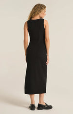 RAEWYN RIB DRESS BLK