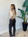 BLAIR VEGAN LEATHER PANT BRN