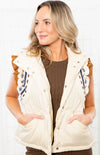 RUFFLED CREAM PUFF VEST