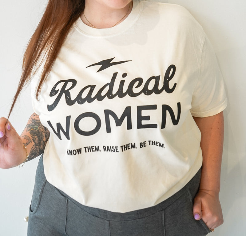 RADICAL WOMEN FEMINIST GRAPHIC TEE IVORY