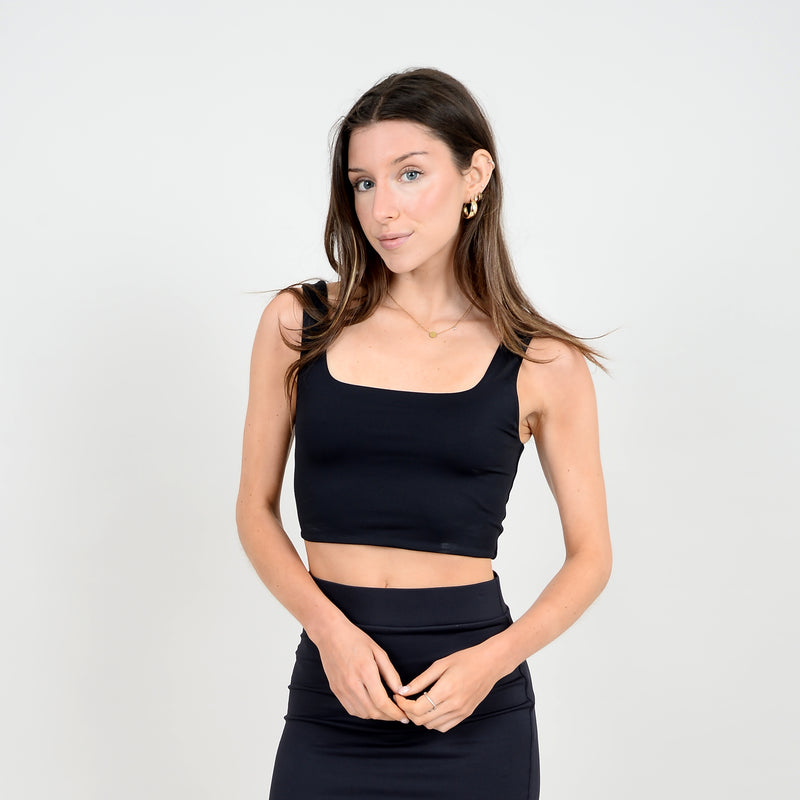 CATHERINA CROP TANK BLACK