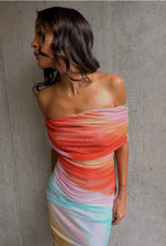 SUMMER OMBRE MESH DRESS