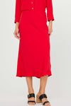 BIAS MIDI SKIRT RED