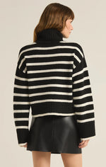 JOSEPHINE STRIPE SWEATER BLK