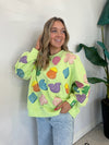 NEON GREEN LUCKY CHARM SWEATSHIRT