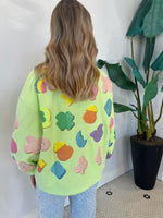 NEON GREEN LUCKY CHARM SWEATSHIRT