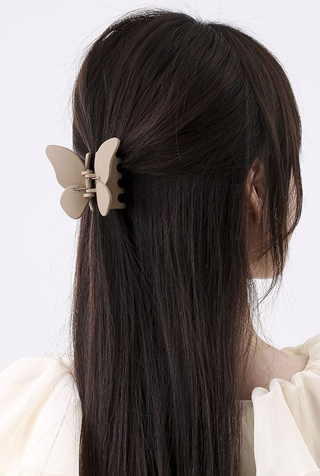 LARGE MATTE BUTTERFLY CLAW CLIP