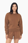 FLEECE SWEATSHIRT COCOA DUST