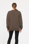 OVERSIZED FLEECE SWEATSHIRT DARK OLIVE