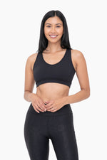 NEWPORT CUT OUT SPORTS BRA BLACK