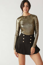 STUDDED BODYSUIT GOLD