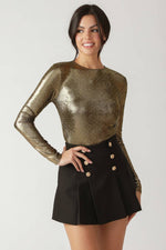 STUDDED BODYSUIT GOLD