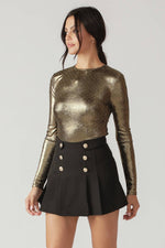 STUDDED BODYSUIT GOLD