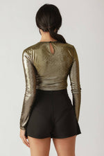 STUDDED BODYSUIT GOLD