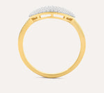 GOLD ROUND STATEMENT RING