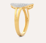 GOLD ROUND STATEMENT RING