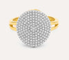 GOLD ROUND STATEMENT RING