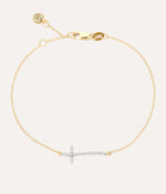 GOLD CROSS CHAIN BRACELET