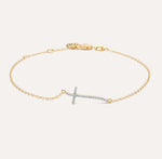 GOLD CROSS CHAIN BRACELET