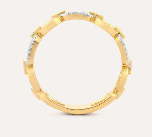 GOLD LINKED STACKABLE RING