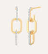 GOLD TRIO LINK DROP EARRING