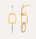 GOLD TRIO LINK DROP EARRING