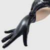 BLACK SHORT LACQUER GLOVES