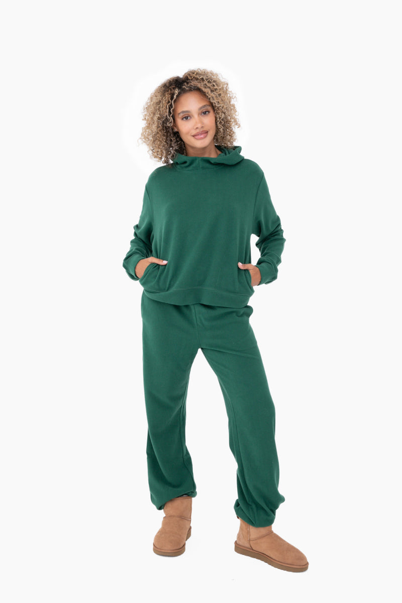 COMFORT BLEND FLEECE JOGGERS HUNTER GREEN