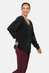 MINERAL WASH COTTON BLEND LONG SLEEVE BLACK