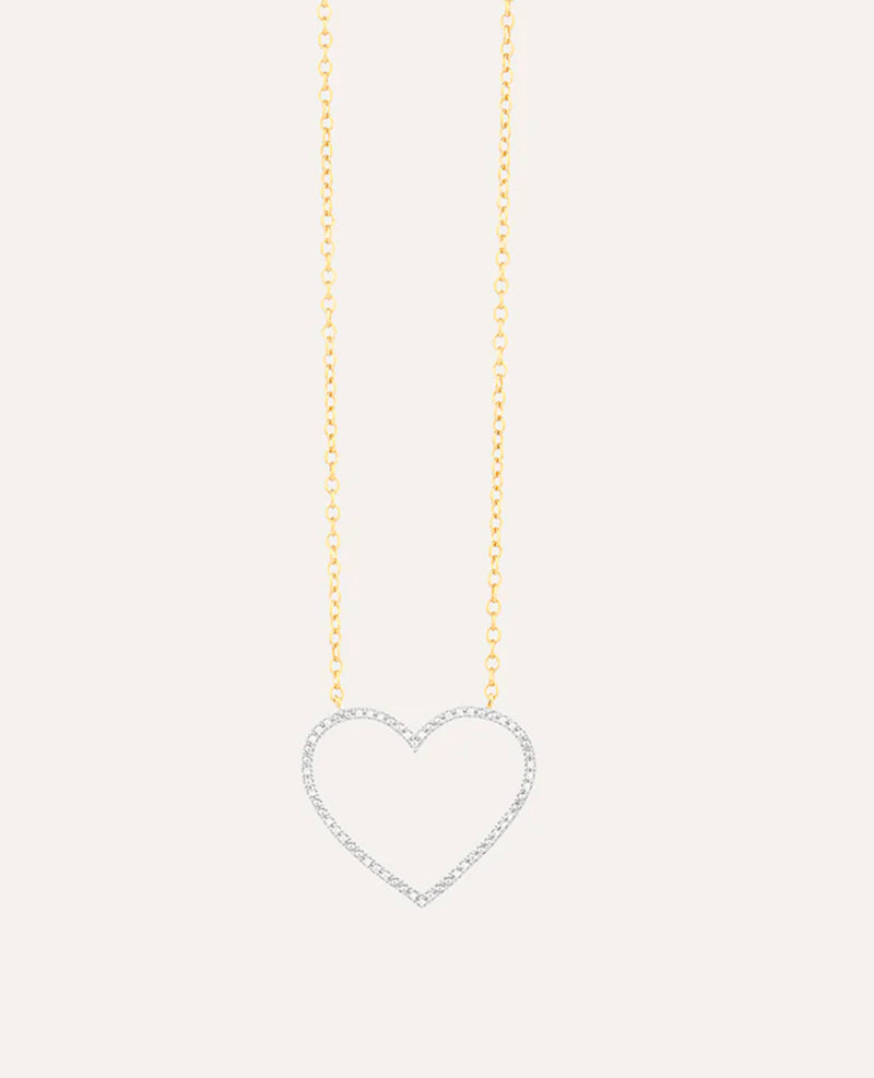 SILVER LININGS HEART PENDANT NECKLACE