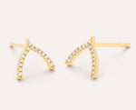 WISHBONE FASHION STUD EARRINGS