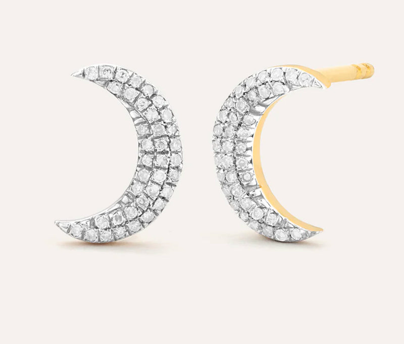 MINI MOON STUD EARRINGS