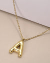 18K GOLD DIPPED BUBBLE INITIAL NECKLACE