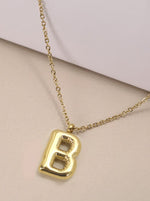 18K GOLD DIPPED BUBBLE INITIAL NECKLACE