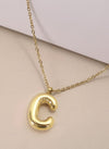 18K GOLD DIPPED BUBBLE INITIAL NECKLACE