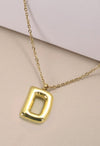 18K GOLD DIPPED BUBBLE INITIAL NECKLACE