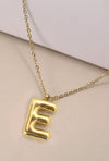 18K GOLD DIPPED BUBBLE INITIAL NECKLACE