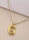 18K GOLD DIPPED BUBBLE INITIAL NECKLACE