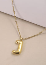 18K GOLD DIPPED BUBBLE INITIAL NECKLACE