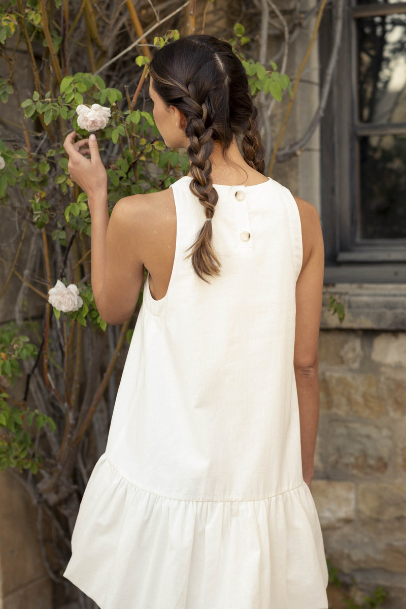 WHITE LINEN BUBBLE MINI